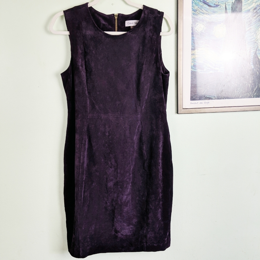 Calvin Klein Purple Velvet Dress Size 12